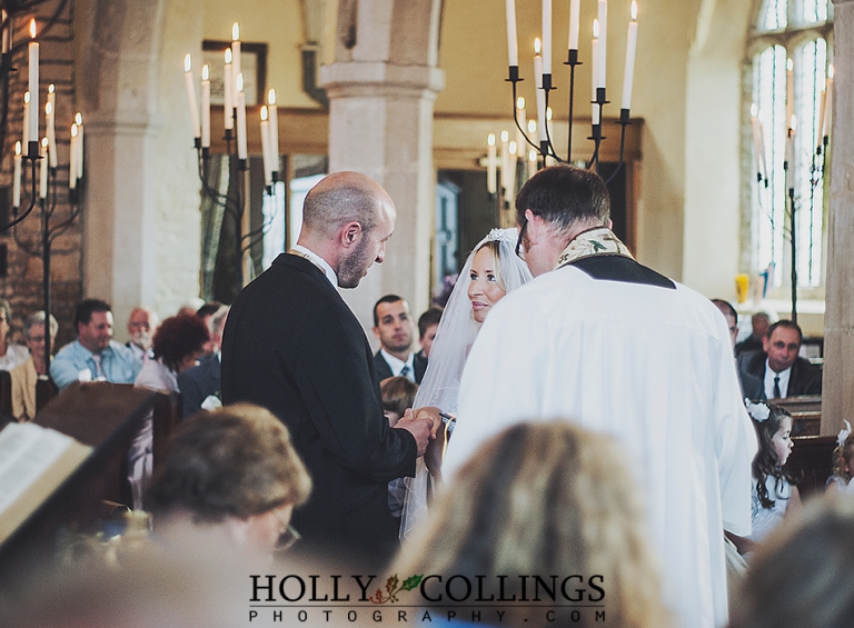 Wedding Ceremony Photography in St Petrox Church by Holly Collings in Dartmouth, Devon.