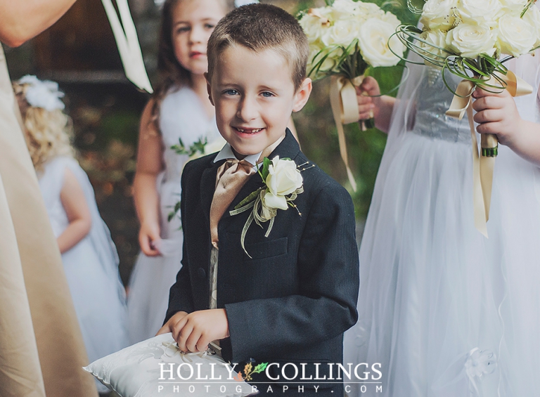 Devon Wedding Portrait photography of Ring Bearer at St Petrox Church Dartmouth