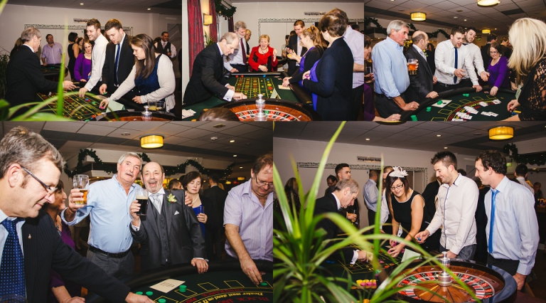 wedding reception at dartmouth golf and country club with casino tables