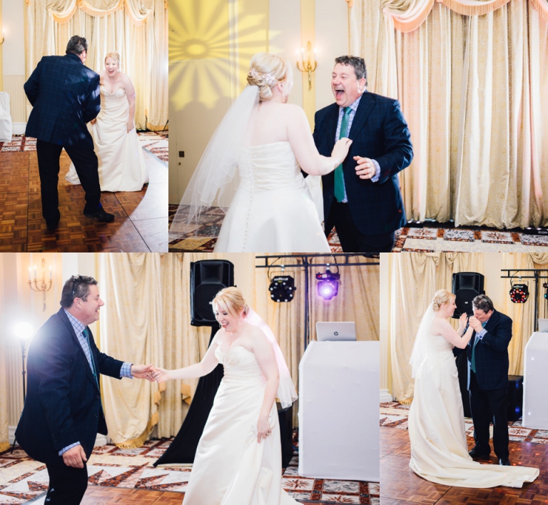 Best of wedding photography in Torquay, Paignton, London and Exeter - Natural, Candid, Photojournalistic adorable father daughter dance at imperial hotel reception