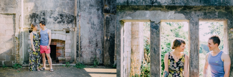 Best of wedding photography in Torquay, Paignton, London and Exeter - Natural, Candid, Photojournalistic - engagement session in shaldon botanical gardens castle ruins