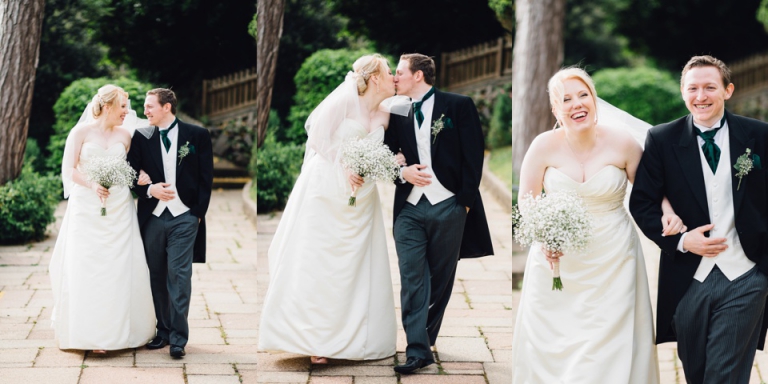 Best of wedding photography in Torquay, Paignton, London and Exeter - Natural, Candid, Photojournalistic couple laughing and kissing during portraits