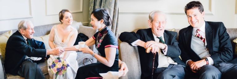 Best of wedding photography in Torquay, Paignton, London and Exeter - Natural, Candid, Photojournalistic, bride laughing with grandad