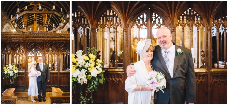 44 Small Intimate Cockington Court Wedding Photography in Torquay - couple portrait in cockington church