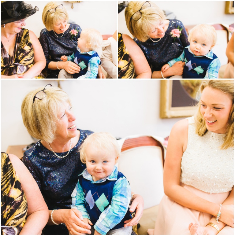 6 Small Intimate Cockington Court Wedding Photography in Torquay - guests playing with child