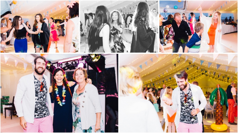 100 Blackpool Sands Dartmouth Wedding Photography Creative Documentary - guests having fun on dance floor