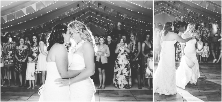 111 Blackpool Sands Dartmouth Wedding Photography Creative Documentary - happy first dance black and white