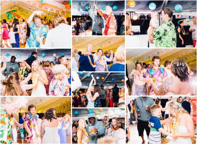 117 Blackpool Sands Dartmouth Wedding Photography Creative Documentary - colourful fun dance floor photos