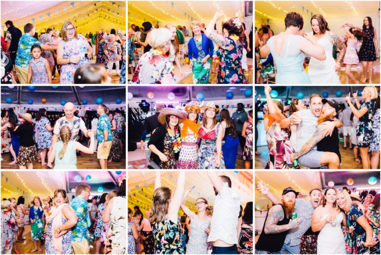 120 Blackpool Sands Dartmouth Wedding Photography Creative Documentary - awesome colourful fun reception photos