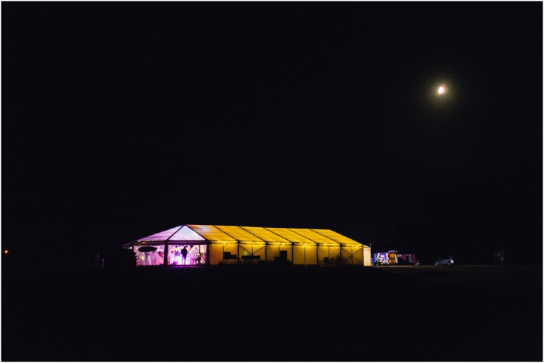 123 Blackpool Sands Dartmouth Wedding Photography Creative Documentary - lit up marquee in dark