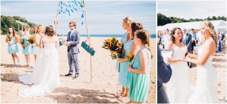 25 Blackpool Sands Dartmouth Wedding Photography Creative Documentary - beach ceremony
