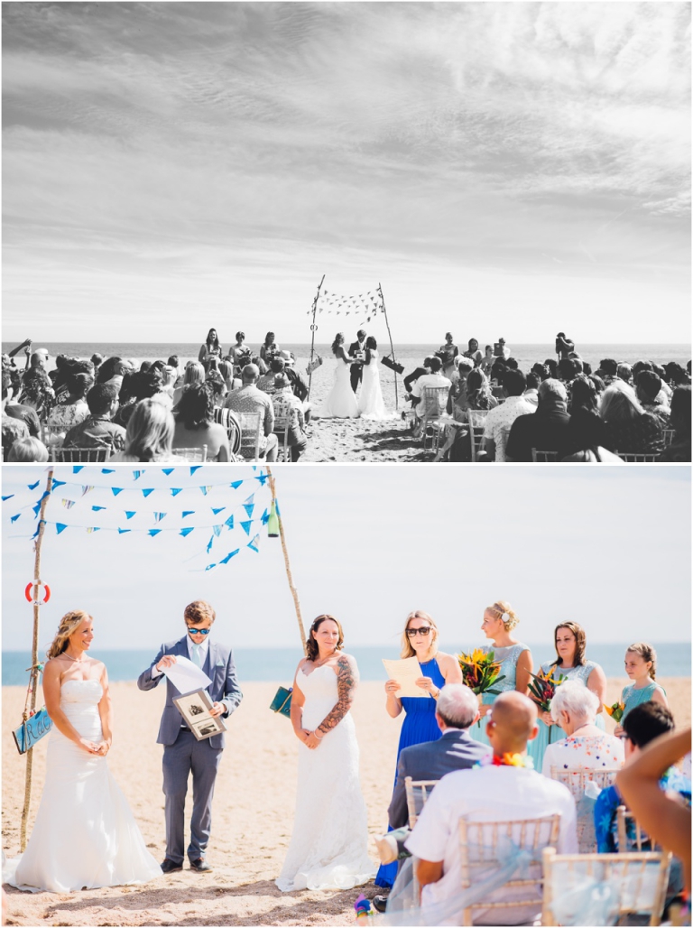 26 Blackpool Sands Dartmouth Wedding Photography Creative Documentary - beach ceremony