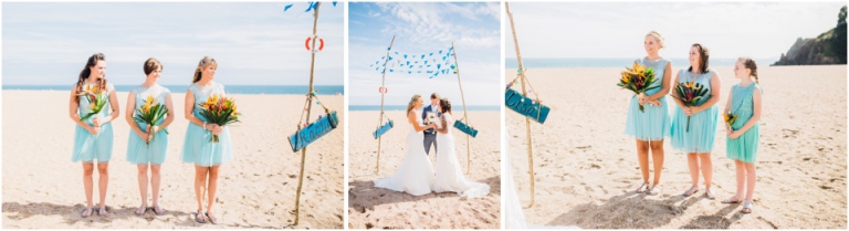 30 Blackpool Sands Dartmouth Wedding Photography Creative Documentary - beach ceremony