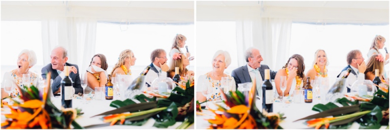 65 Blackpool Sands Dartmouth Wedding Photography Creative Documentary - bride laughing and crying during speech