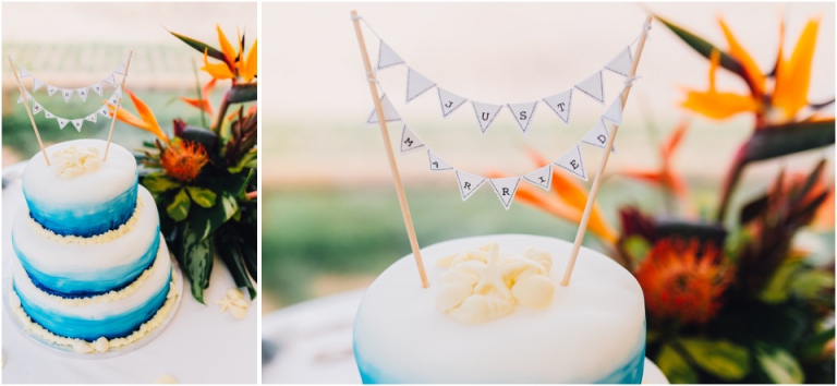 66 Blackpool Sands Dartmouth Wedding Photography Creative Documentary - seaside themed cake