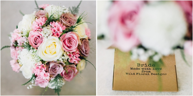 2 Wedding photography in Devon at Bickley Mill Inn - wedding bouquets by wild floral designs, torquay
