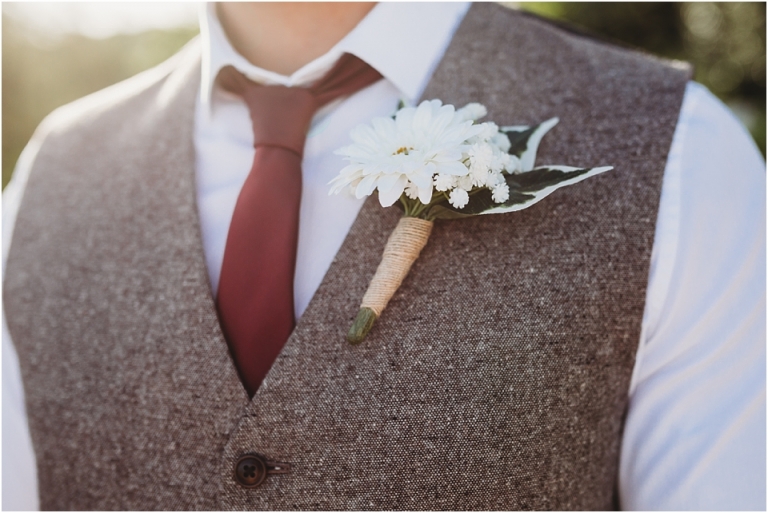 10 Wedding Reception Photography at The Flavel, Dartmouth - homemade buttonhole