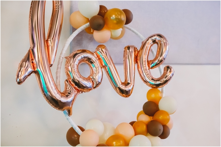 15 Wedding Reception Photography at The Flavel, Dartmouth - balloon love hoop