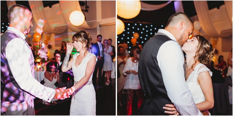 46 Wedding Reception Photography at The Flavel, Dartmouth - emotional first dance