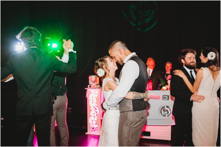 48 Wedding Reception Photography at The Flavel, Dartmouth - atmospheric dance floor photo