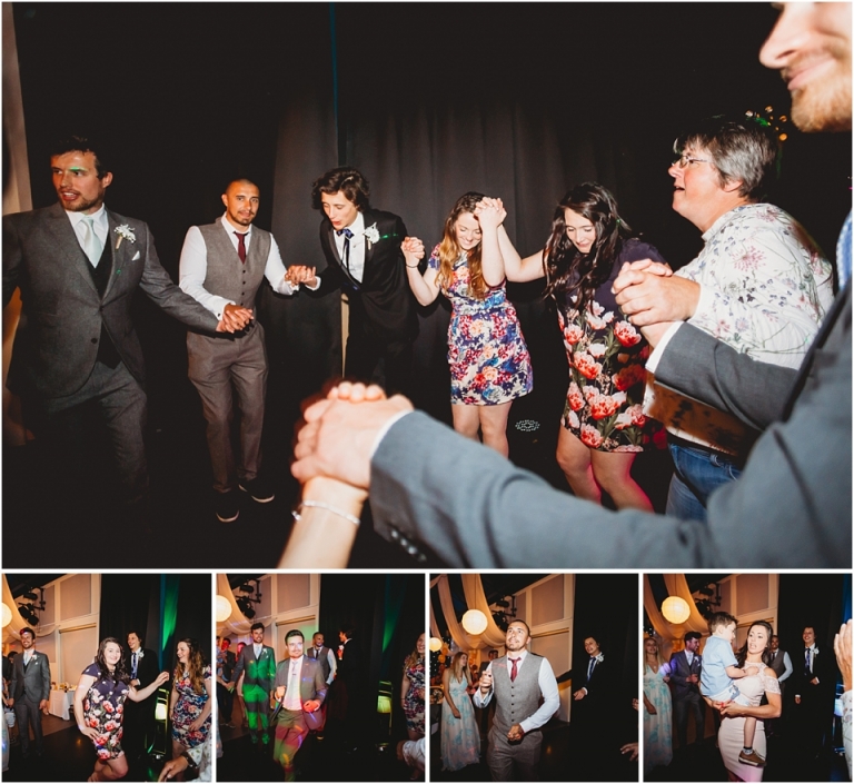 52 Wedding Reception Photography at The Flavel, Dartmouth - natural candid dancing guests on dance floor