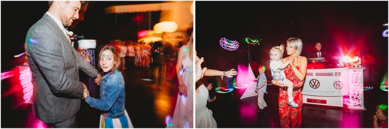 54 Wedding Reception Photography at The Flavel, Dartmouth - light trails on dance floor