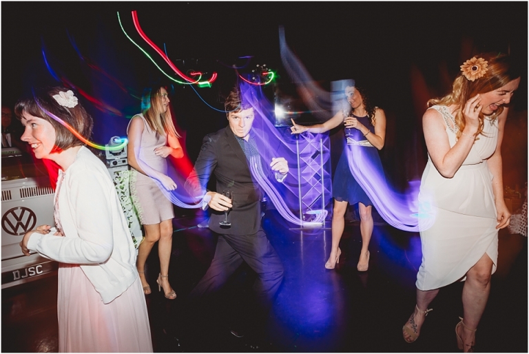 63 Wedding Reception Photography at The Flavel, Dartmouth - funny dance floor photo documentary style