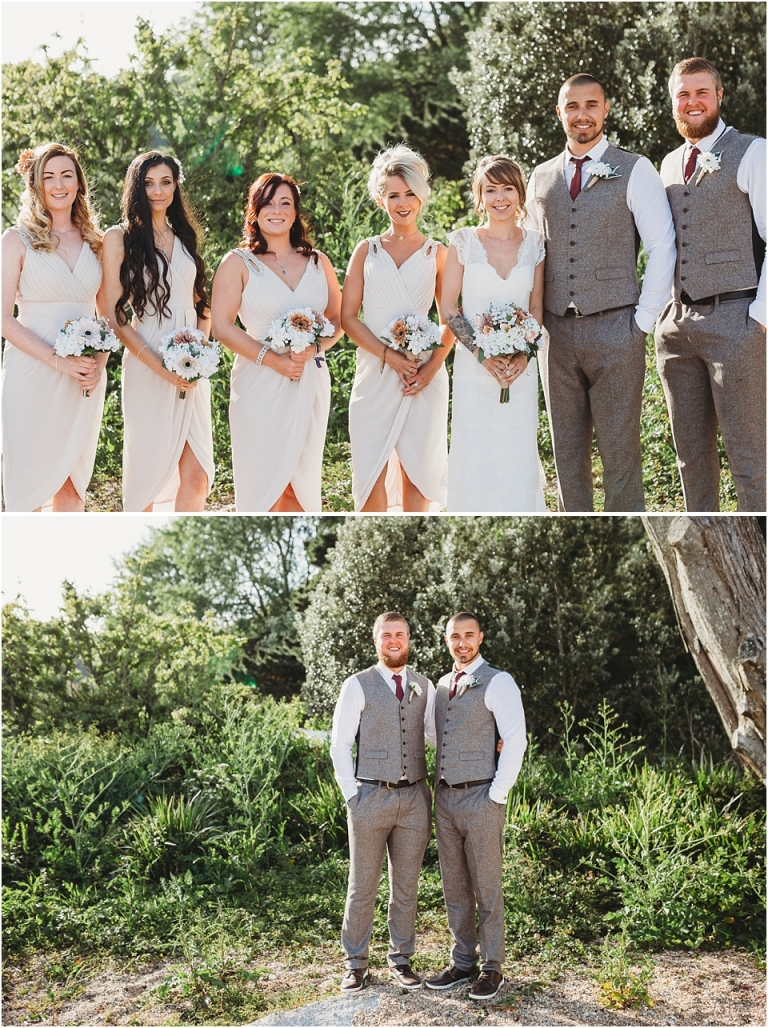 7 Wedding Reception Photography at The Flavel, Dartmouth - bridesmaids and groomsmen portraits