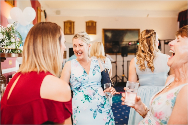 Dartmouth Royal Naval College Wedding – Devon Wedding Photographer (120) guests laughing