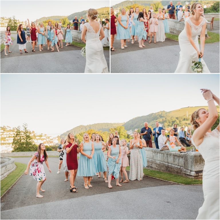 Dartmouth Royal Naval College Wedding – Devon Wedding Photographer (121) funny bouquet catch