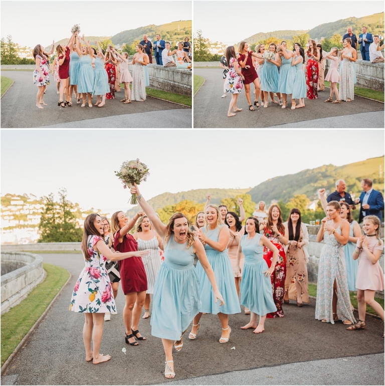 Dartmouth Royal Naval College Wedding – Devon Wedding Photographer (122) funny bouquet catch