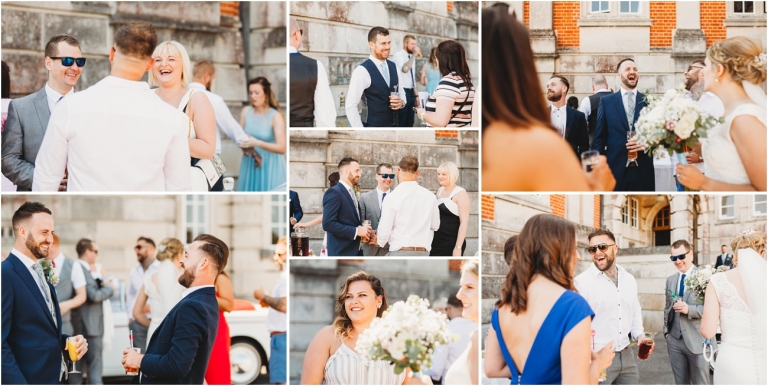 Dartmouth Royal Naval College Wedding – Devon Wedding Photographer (70) candid drinks reception