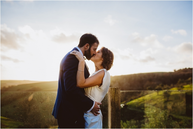 Devon Wedding Photographer Worden House Dartmouth 1920s themed wedding (100) beautiful sunset couple photos