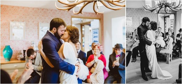 Devon Wedding Photographer Worden House Dartmouth 1920s themed wedding (34) funny emotional ceremony