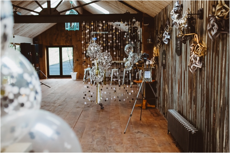 Devon Wedding Photographer Worden House Dartmouth 1920s themed wedding (91) reception barn set up