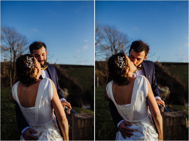 Devon Wedding Photographer Worden House Dartmouth 1920s themed wedding (99) beautiful sunset couple photos