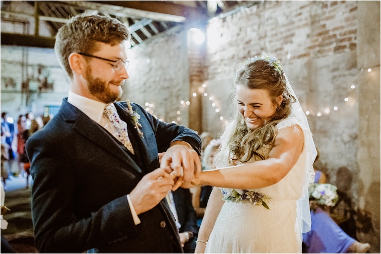 Exeter Torquay Devon Wedding Photography Documentary Highlights of 2019 (86) getting the ring on