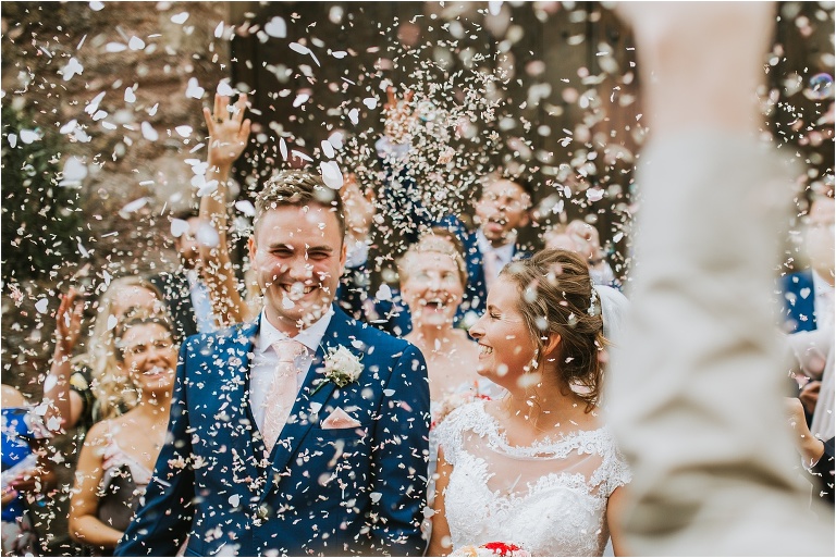 Exeter Devon Wedding Photography – Confetti Tips and Advice (5) Lots of petal and Tissue Paper